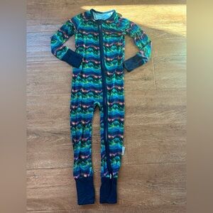 Bally Multicolor Wave-Print Footed One-Piece